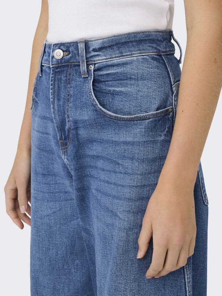 ONLY Tamy HW Barrel Denim | Med Blue