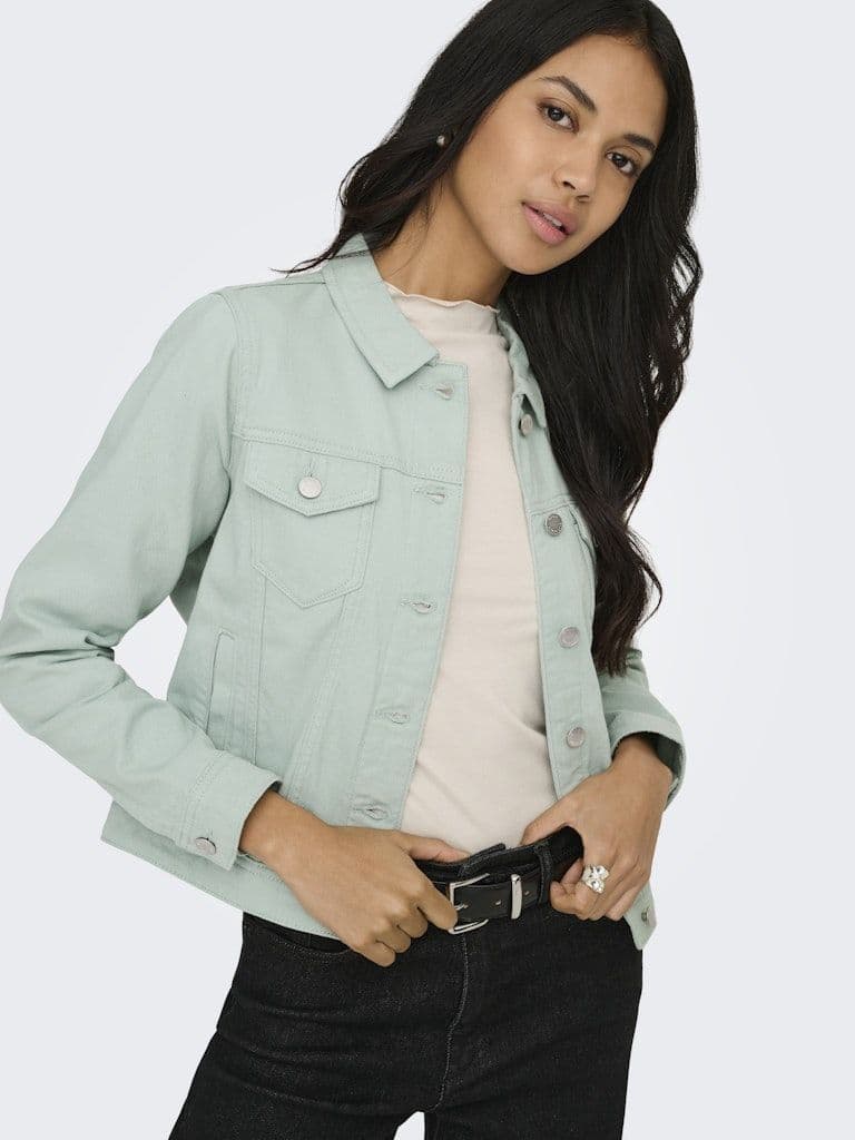 ONLY Tia L/S Coloured Jacket | Jade