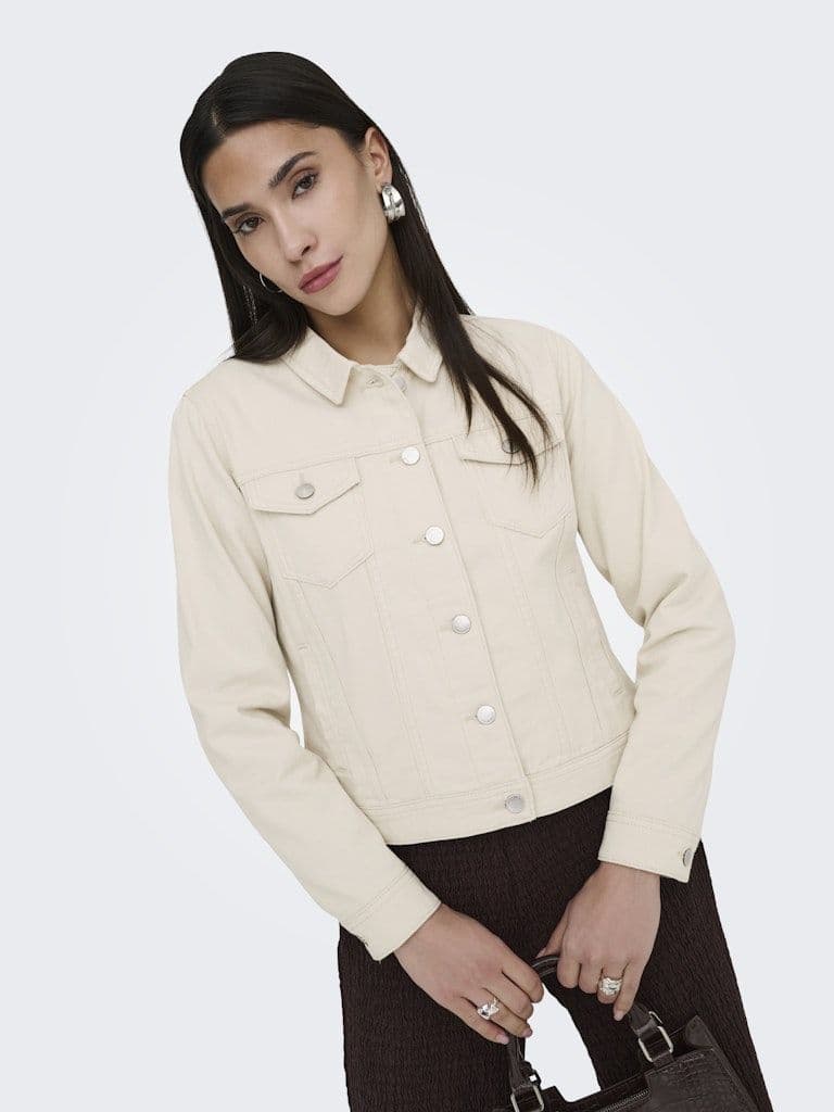 ONLY Tia L/S Coloured Jacket | Oatmeal