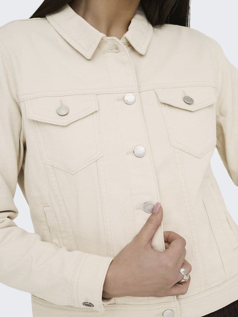 ONLY Tia L/S Coloured Jacket | Oatmeal