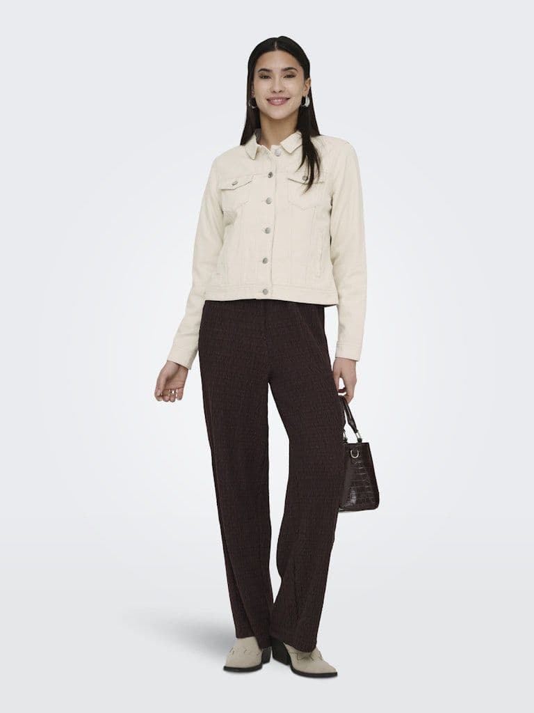 ONLY Tia L/S Coloured Jacket | Oatmeal