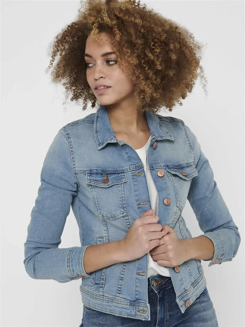 ONLY Tia Life Denim Jacket  | Light Blue