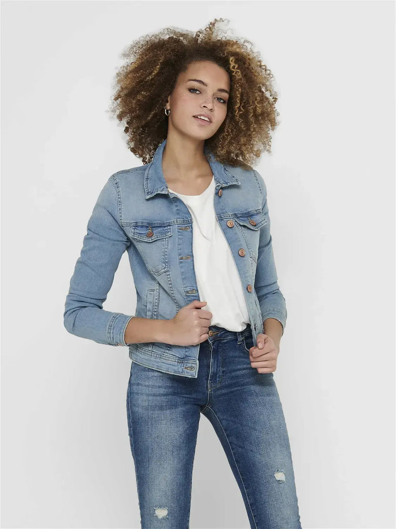 ONLY Tia Life Denim Jacket  | Light Blue