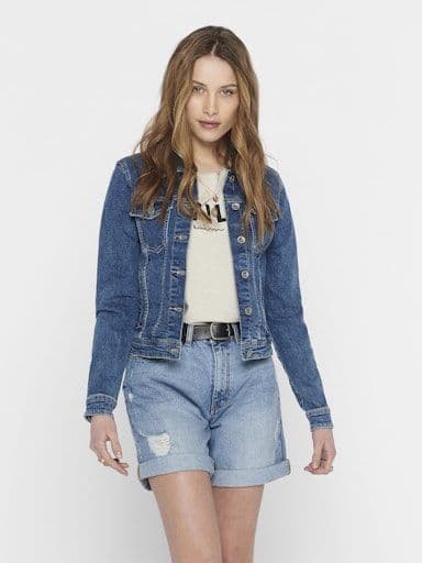 ONLY Tia Life Denim Jacket  | Med Blue