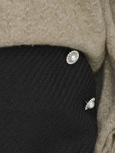 ONLY Tikva HW Boucle Skirt  | Black