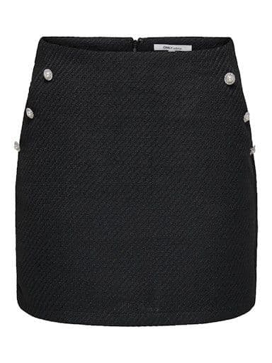 ONLY Tikva HW Boucle Skirt  | Black