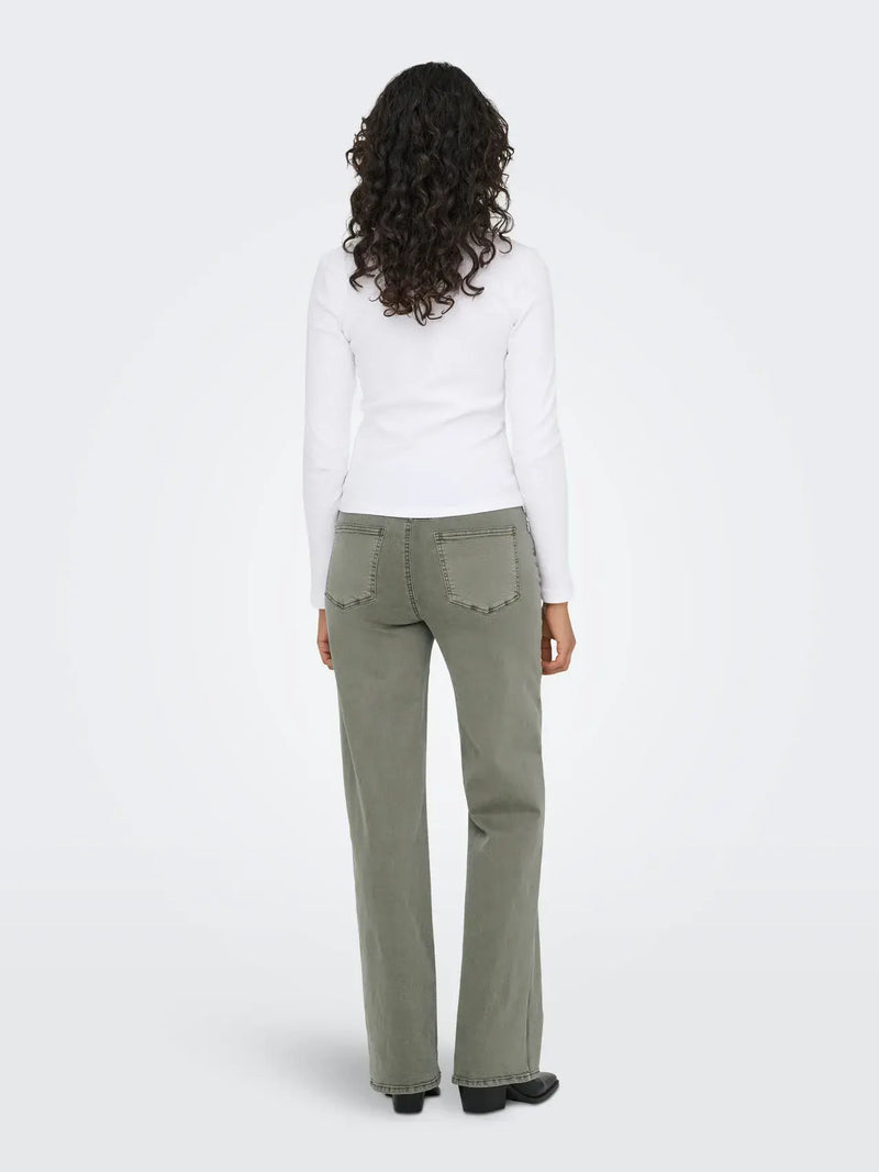 ONLY Val LS O-Neck Top | White