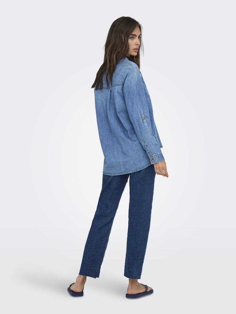 ONLY Yasmin L/S Denim Shirt | Med Blue
