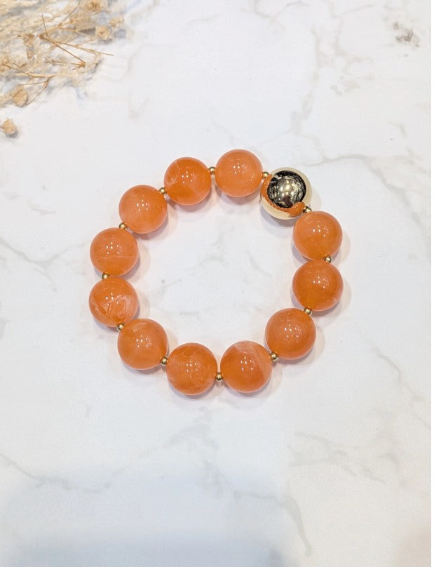 LOLO & YAYA Round Resin Bracelet | Orange 46814