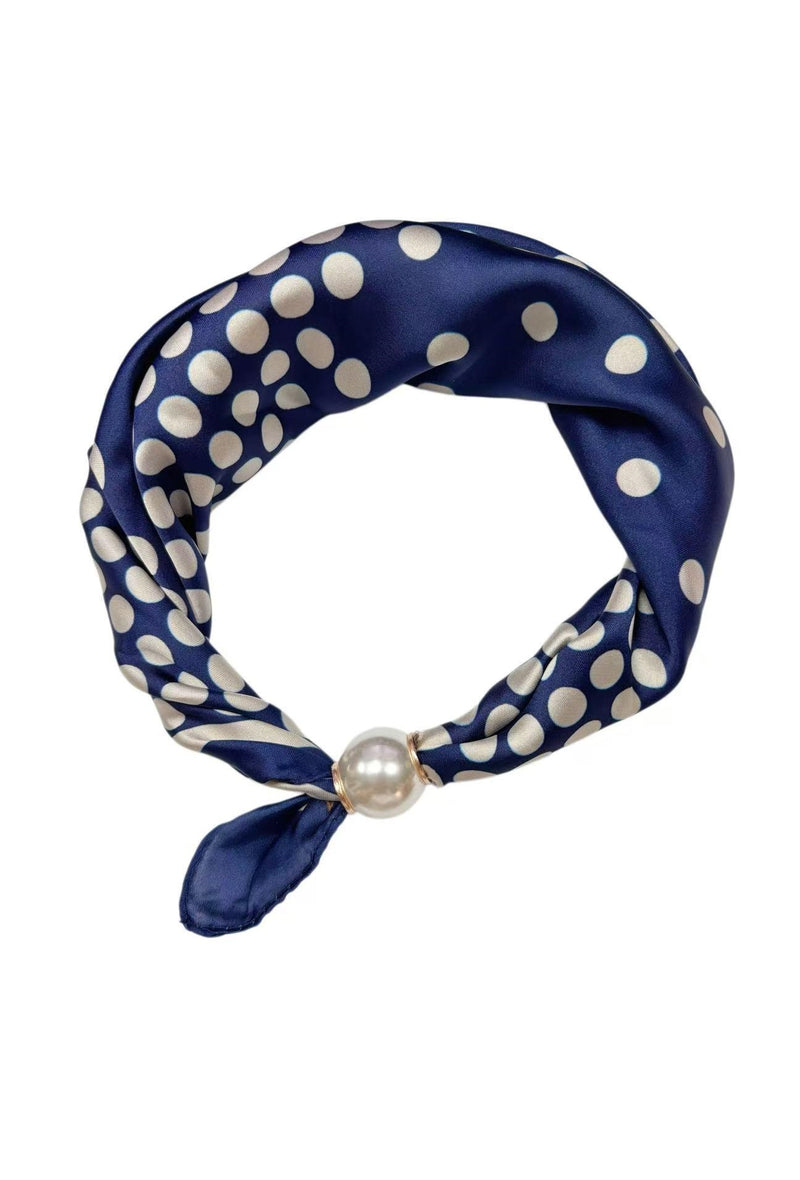 Best Angel Magnetic Pearl Neck Scarf | Navy
