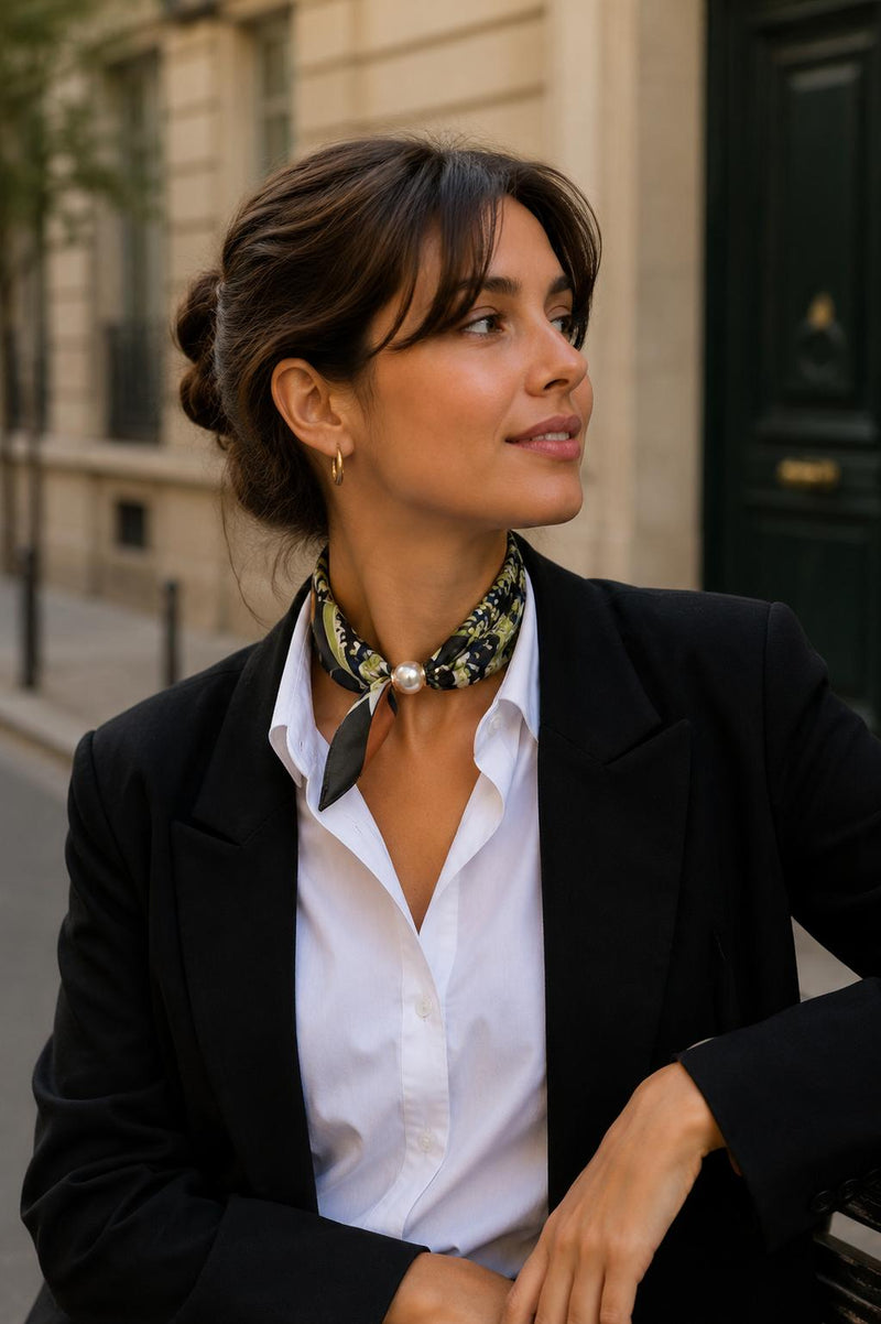 Best Angel Magnetic Pearl Neck Scarf | Green