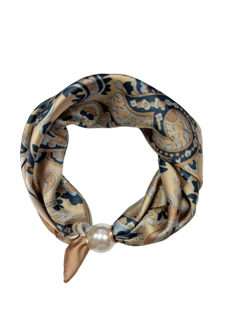 Best Angel Magnetic Pearl Neck Scarf | Beige