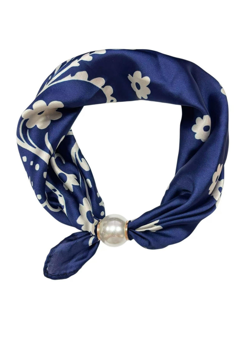Best Angel Magnetic Pearl Neck Scarf | Navy