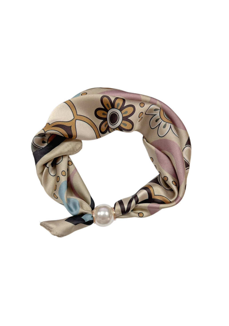 Best Angel Magnetic Pearl Neck Scarf | Beige