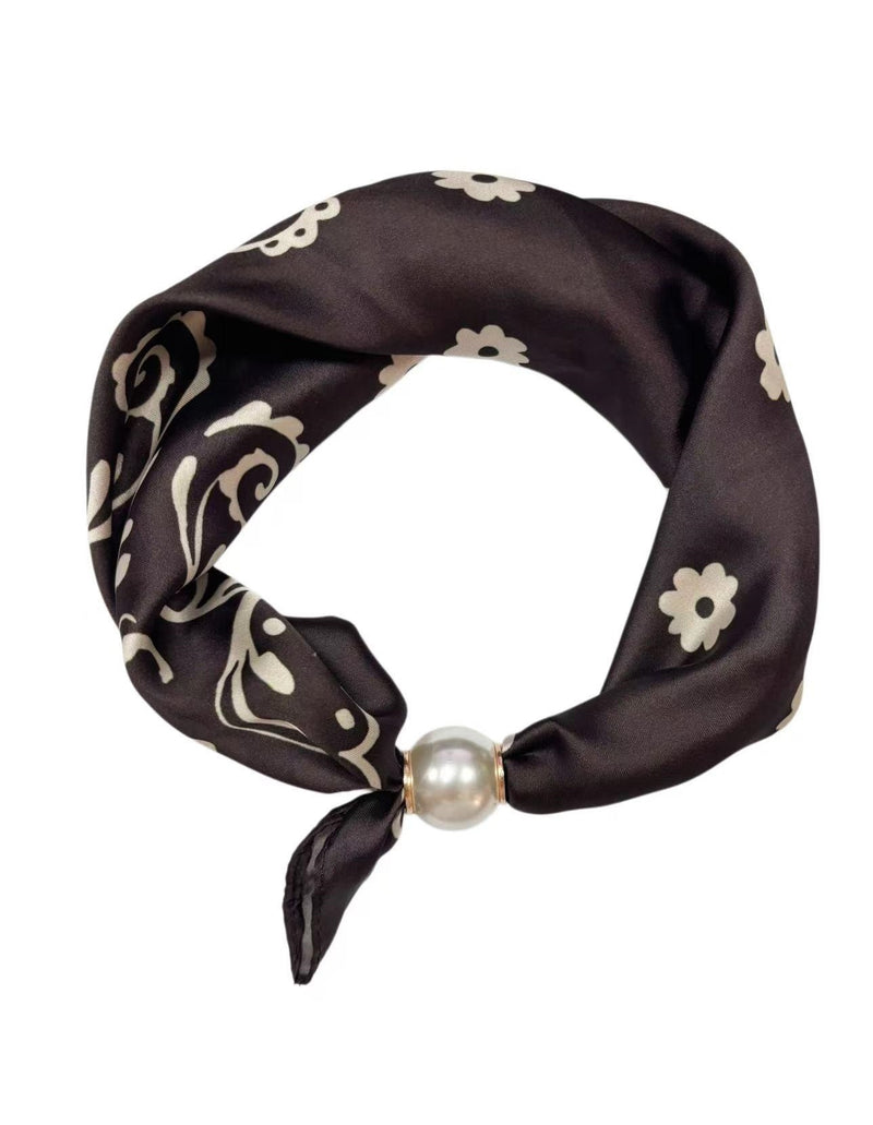 Best Angel Magnetic Pearl Neck Scarf | Coffee