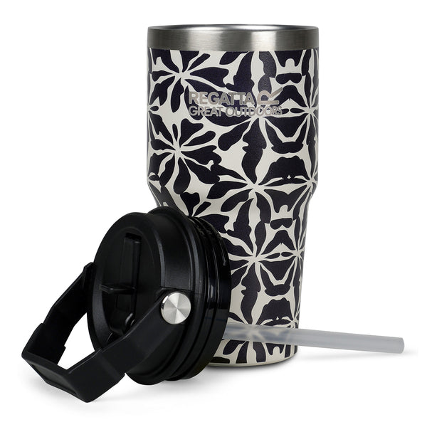 RCE549  0.6 Litre Insulated Tumbler Abstract Floral Beige