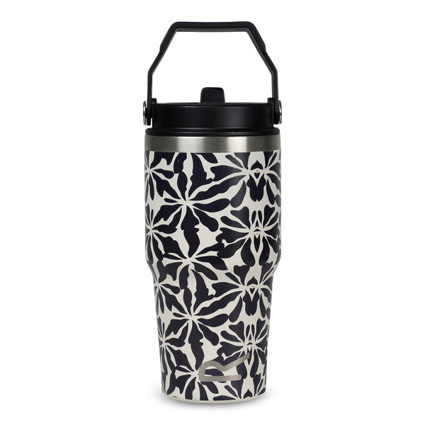 RCE549  0.6 Litre Insulated Tumbler Abstract Floral Beige