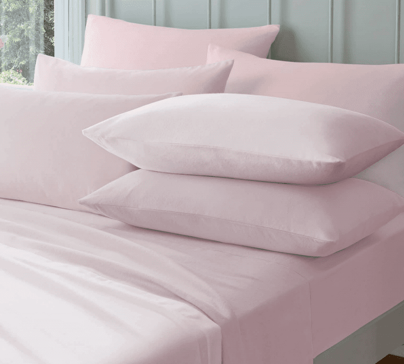 Catherine Lansfield Pair of Brushed Pillow Cases | Pink