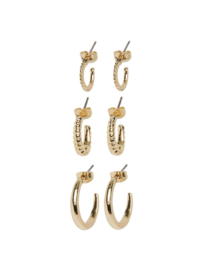 Pieces Fella D 3-Pack Earrings  | Gold