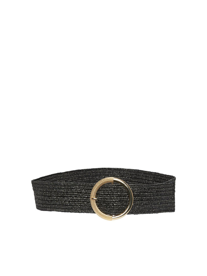Pieces Kadi Straw Waist Belt     | Black