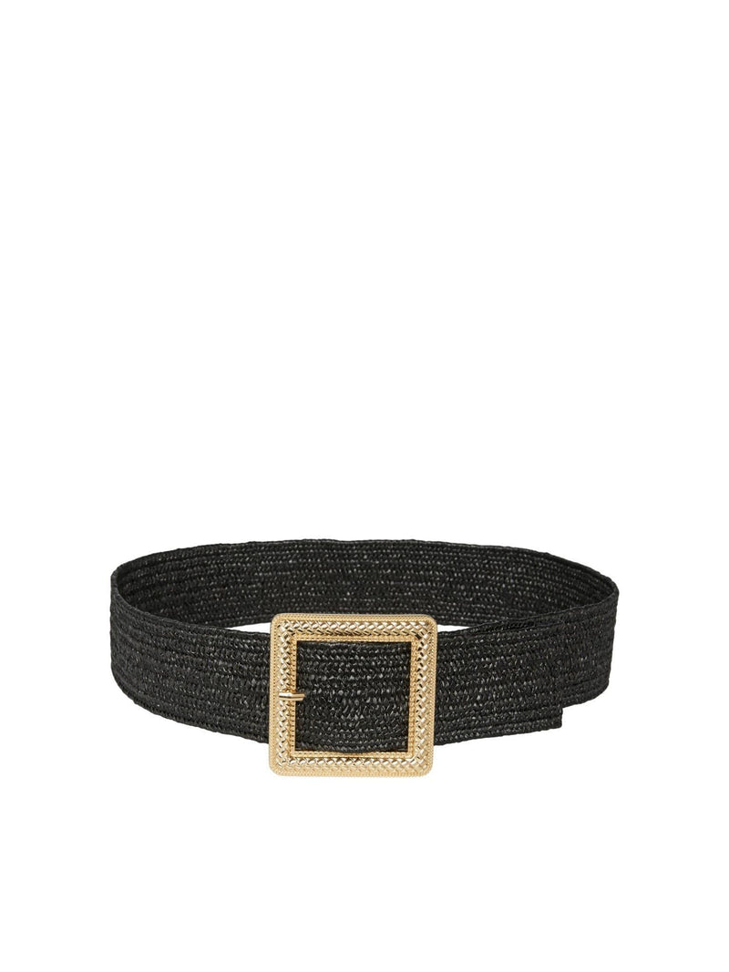 Pieces Kolsa Straw Waist Belt | Black