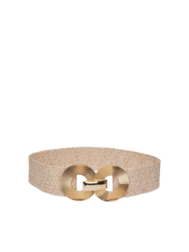 Pieces Laika Straw Waist Belt   | Natural