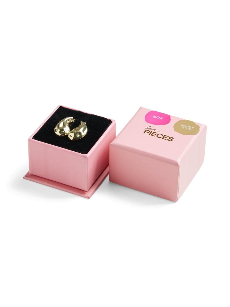 Pieces Natilla Earrings Plated | Golden