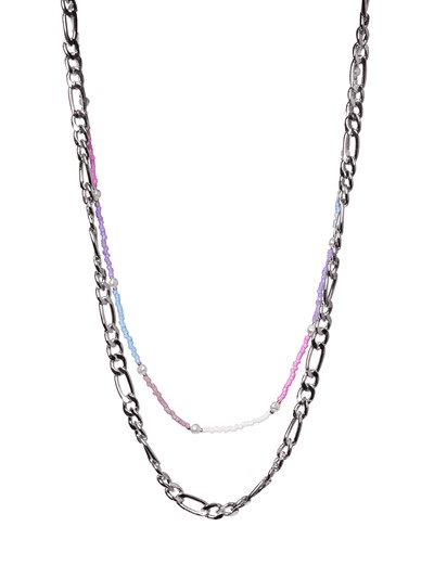 Pieces Rimi Combi Necklace Silver