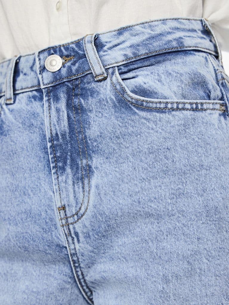 Pieces Selma HW Wide Jeans Wide Jeans | Light Blue