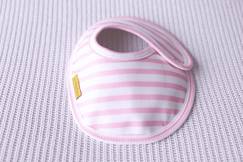 Babyboo Littleboo Pink Stripes Organic Cotton Baby Bib