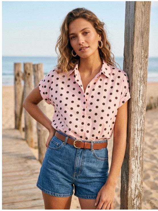 Suzzy & Milly Shirt All Over Print | Pink 7148-S19