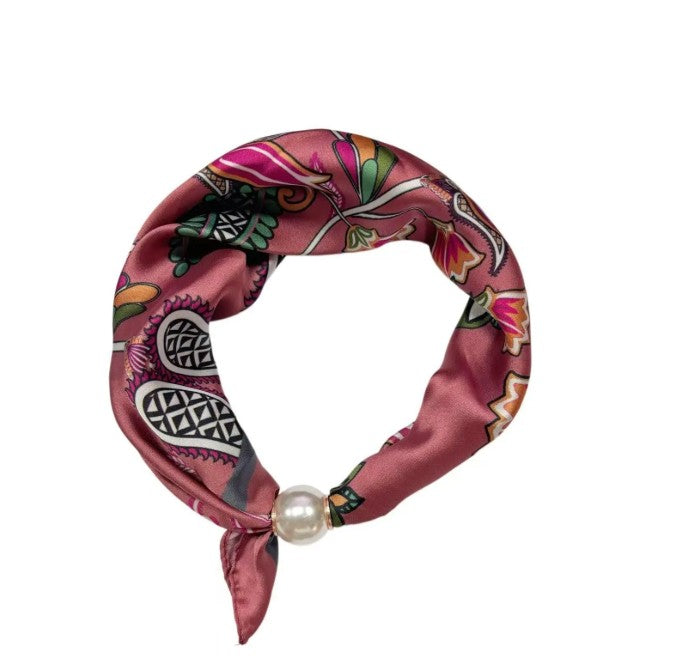 Best Angel Scarf with pearls & Magnetic Closure | Pink BA4414_5