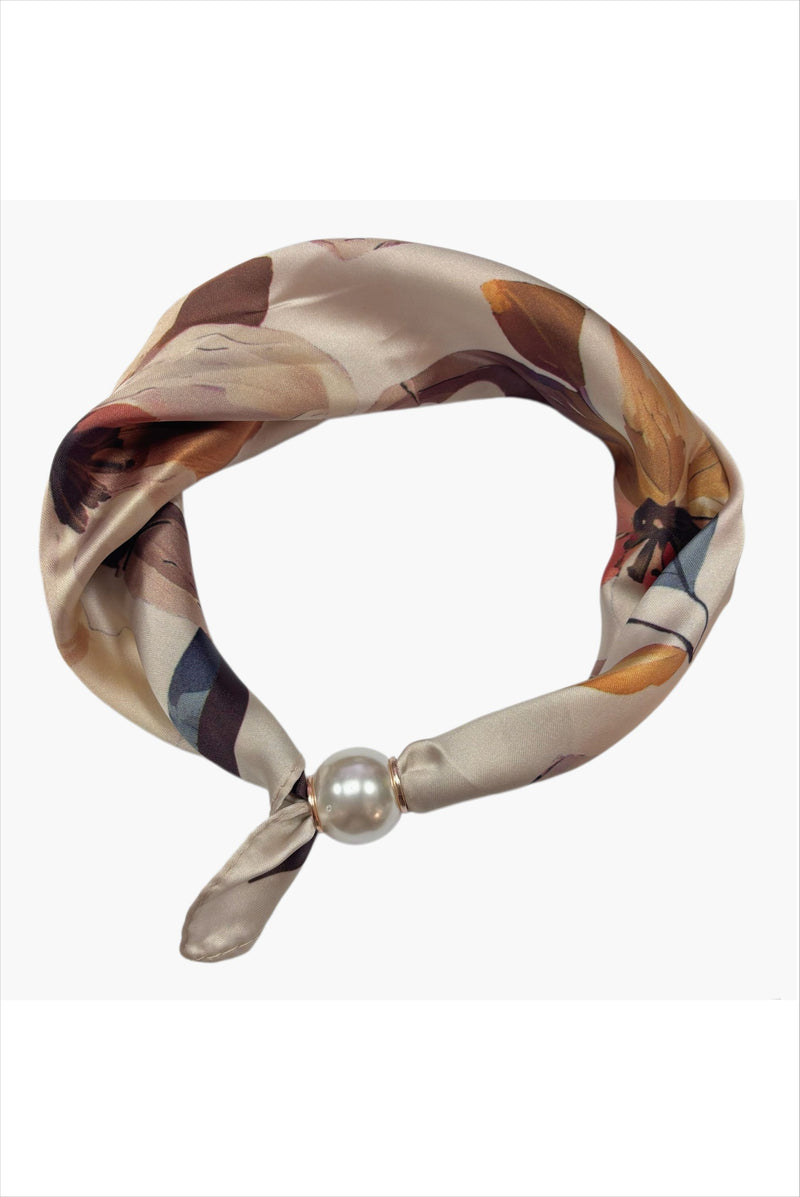 Best Angel Magnetic Pearl Neck Scarf | Beige