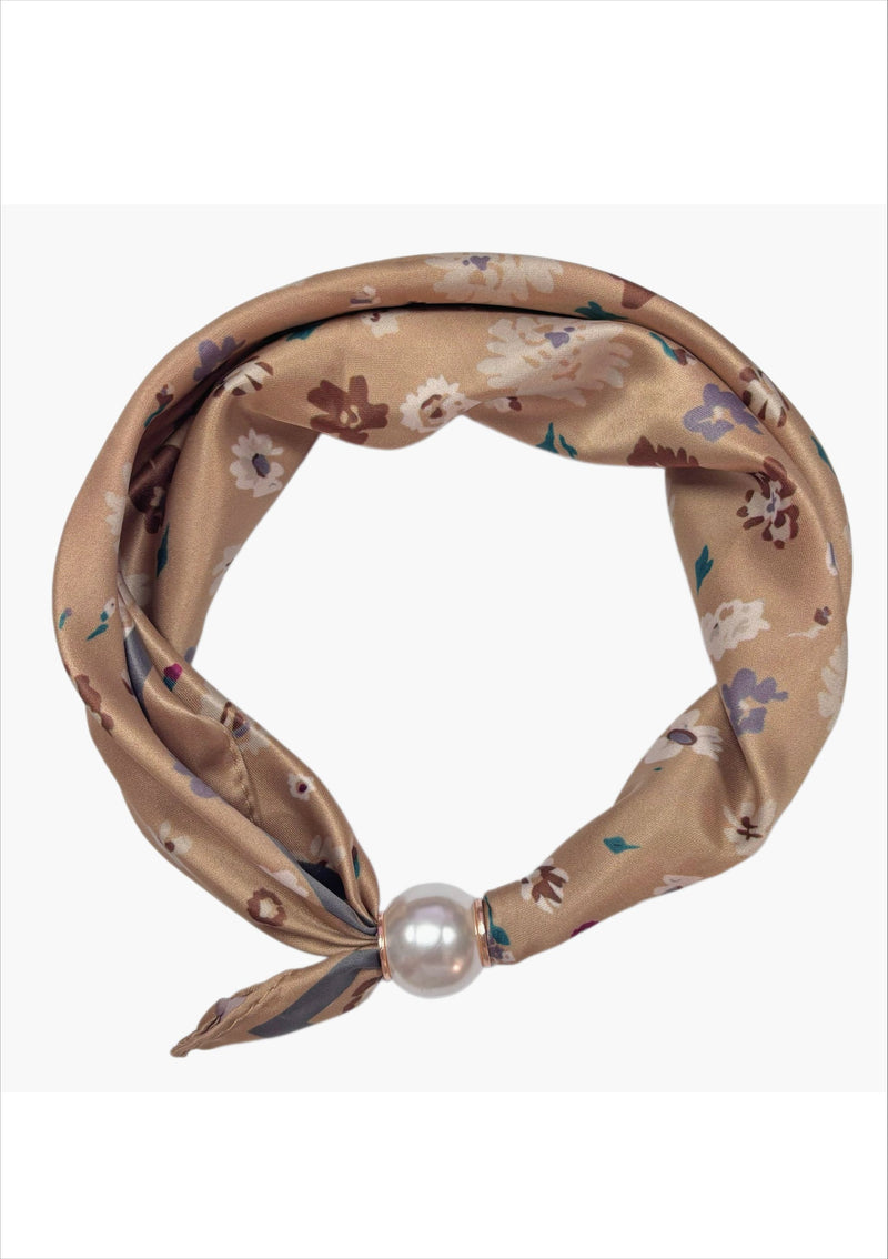 Best Angel Magnetic Pearl Neck Scarf | Beige