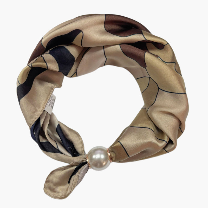 Best Angel Magnetic Pearl Neck Scarf | Beige
