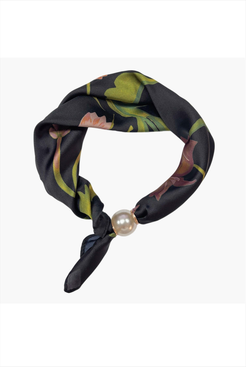 Best Angel Magnetic Pearl Neck Scarf | Black