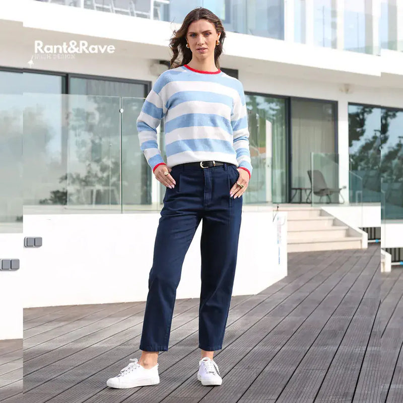Rant & Rave Mabel Chinos Pants | Navy RR41-N29