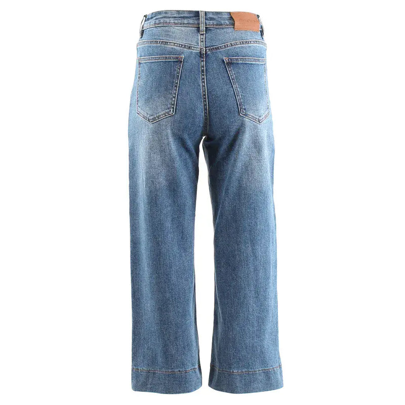 Rant & Rave Tavie Crop Flare Jeans | Med Blue RR41-N18