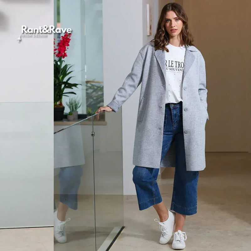 Rant & Rave Tavie Crop Flare Jeans | Med Blue RR41-N18