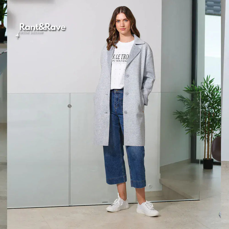 Rant & Rave Tavie Crop Flare Jeans | Med Blue RR41-N18