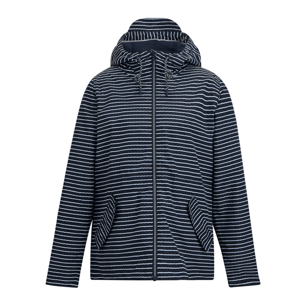 Regatta Bayletta Waterproof Jacket | Navy White Stripe RWW489