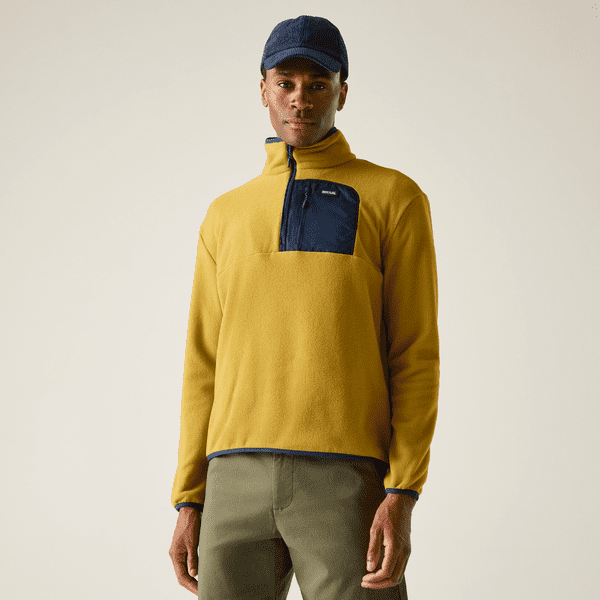 Regatta Frankie Full Zip Fleece | Wood Brown / Navy RMA684