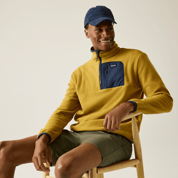Regatta Frankie Full Zip Fleece | Wood Brown / Navy RMA684