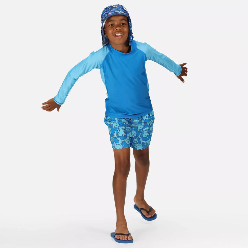 Regatta Hoku Swim Top | Indigo Blue Aquarius RKM017