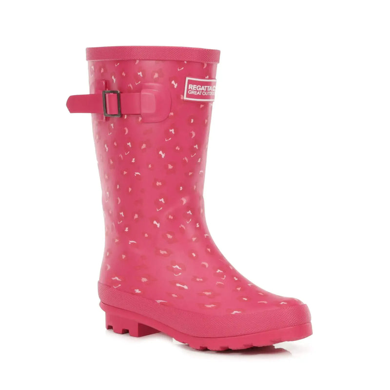 Regatta Kids' Fairweather Wellies | Cabaret Animal Print RKF598