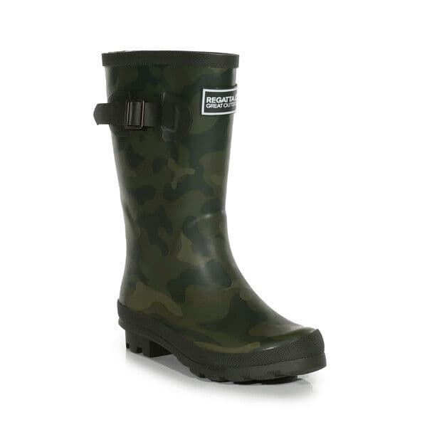 Regatta Kids' Fairweather Wellies | Khaki Animal Print RKF598