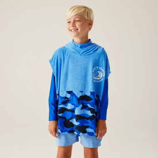 Regatta Kids Towel Robe | Blue RKM043