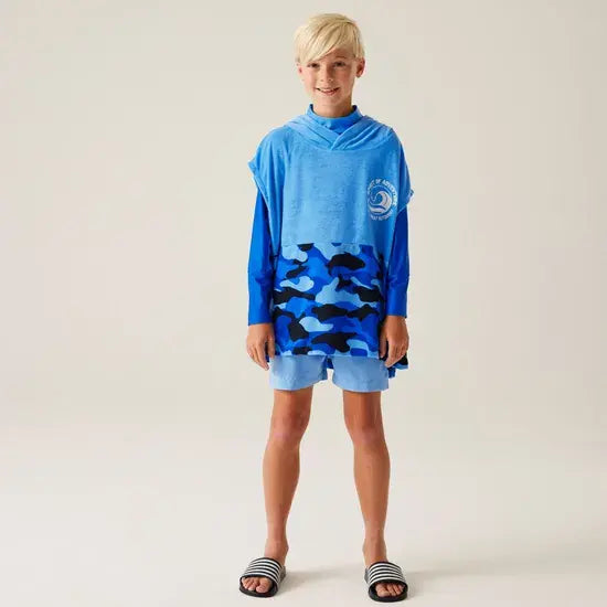 Regatta Kids Towel Robe | Blue RKM043