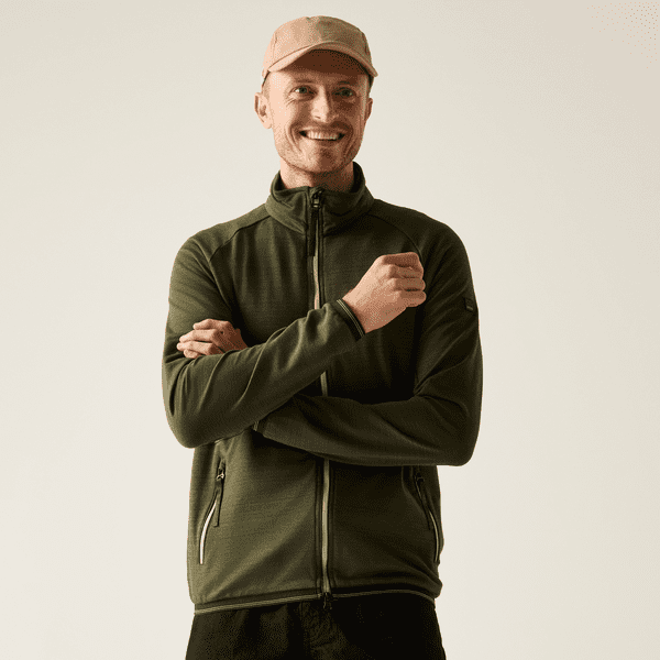 Regatta Malton Full Zip Fleece | Dark Khaki RMA678