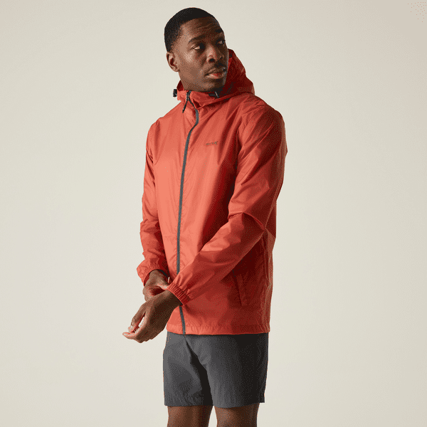 Regatta Men's Pack-It III Waterproof Jacket Brick RMW281